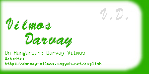 vilmos darvay business card